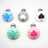 10pcs Silicone Star Heart Crown Clips DIY Baby Teether Holder