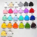 10pcs Silicone Bear Teething Clips DIY Baby Dummy Teether Chain