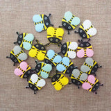 Chengkai 10pcs Silicone Bee Beads Teether DIY Baby Soccer Teething Sensory Toy
