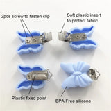 10pcs Butterfly Teether Dummy Clips Baby Pacifier Sensory Toy Animal Clips