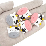 Chengkai 10pcs Silicone Cow Beads for DIY Baby Teething Necklace Sensory Toy
