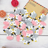 Chengkai 10pcs Silicone Cow Beads for DIY Baby Teething Necklace Sensory Toy