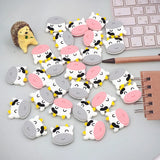 Chengkai 10pcs Silicone Cow Beads for DIY Baby Teething Necklace Sensory Toy