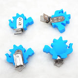 10pcs Silicone Dinosaur Teether Clips DIY Baby Pacifier Soother Sensory Toy