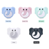 10pcs Silicone Elephant Teether Beads DIY Baby Teething Sensory Cartoon Jewelry