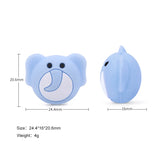 10pcs Silicone Elephant Teether Beads DIY Baby Teething Sensory Cartoon Jewelry