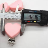 10pcs Silicone Heart Pacifier Clips DIY Baby Dummy Teether Chain Holder