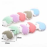 10pcs Silicone Hedgehog Teether Beads DIY Baby Koala Animal Teething Sensory Toy