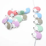 10pcs Silicone Hedgehog Teether Beads DIY Baby Koala Animal Teething Sensory Toy