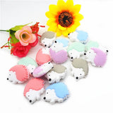 10pcs Silicone Hedgehog Teether Beads DIY Baby Koala Animal Teething Sensory Toy