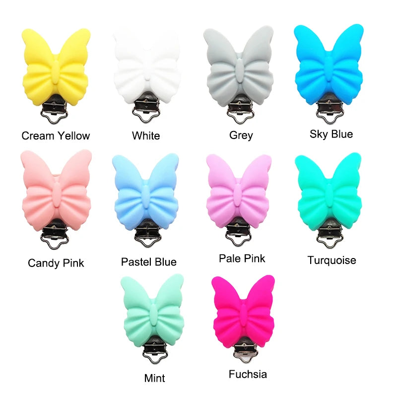 10pcs Silicone Pacifier Clips BPA-Free Dummy Draft Toy Accessories Clip