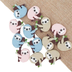 Chengkai 10pcs Sloth Silicone Beads for Teething DIY Baby Pacifier Necklace