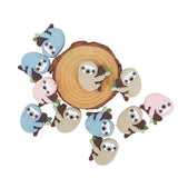 Chengkai 10pcs Sloth Silicone Beads for Teething DIY Baby Pacifier Necklace