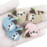 Chengkai 10pcs Sloth Silicone Beads for Teething DIY Baby Pacifier Necklace