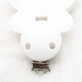 10pcs Silicone Teether Clips DIY Baby Cat Mouse Animal Pacifier Dummy