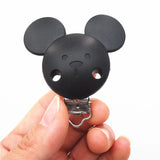 10pcs Silicone Teether Clips DIY Baby Cat Mouse Animal Pacifier Dummy