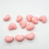 Chengkai 20pcs Silicone Heart Teether Beads Food DIY Baby Pacifier Teet