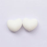 Chengkai 20pcs Silicone Heart Teether Beads Food DIY Baby Pacifier Teet