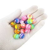 Chengkai 50PCS 12mm Rainbow Silicone Beads BPA-Free Teething DIY Bracelet