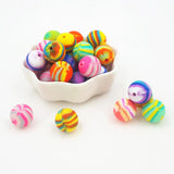 Chengkai 50PCS 12mm Rainbow Silicone Beads BPA-Free Teething DIY Bracelet