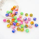 Chengkai 50PCS 12mm Rainbow Silicone Beads BPA-Free Teething DIY Bracelet
