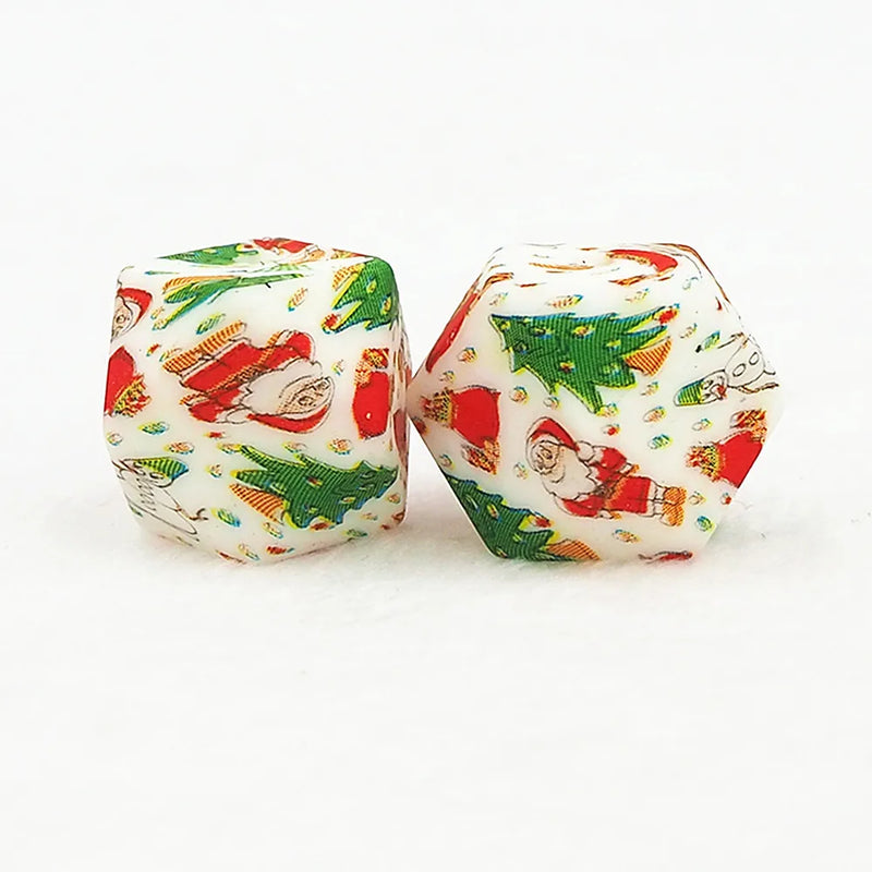 Chengkai 50PCS 14mm Christmas Silicone Beads BPA-Free Teething Infant Toy