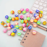 Chengkai 50PCS 15mm Rainbow Silicone Beads BPA-Free Teething Bracelet