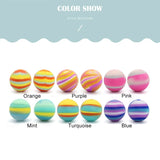 Chengkai 50PCS 15mm Rainbow Silicone Beads BPA-Free Teething Bracelet