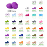 50pcs 14*8mm BPA Silicone Lentil Teether Beads DIY Baby Pacifier Chewing Jewelry