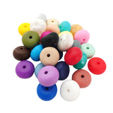 50pcs 14*8mm BPA Silicone Lentil Teether Beads DIY Baby Pacifier Chewing Jewelry