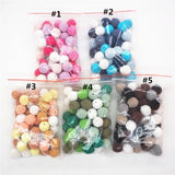 Chengkai 50pcs 16mm 20mm Wooden Beads for DIY Baby Teether Jewelry