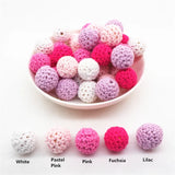 Chengkai 50pcs 16mm 20mm Wooden Beads for DIY Baby Teether Jewelry