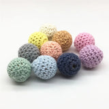 Chengkai 50pcs Knitting Cotton Crochet Wooden Beads Balls