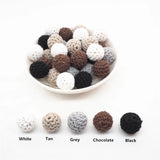 Chengkai 50pcs 16mm 20mm Wooden Beads for DIY Baby Teether Jewelry