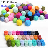 Chengkai 50pcs BPA 14mm Silicone Hexagon Teether Beads