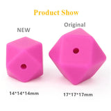 Chengkai 50pcs BPA 14mm Silicone Hexagon Teether Beads