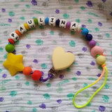 Chengkai 50pcs Heart Teether Beads for DIY Baby Shower Teething