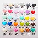 Chengkai 50pcs Heart Teether Beads for DIY Baby Shower Teething
