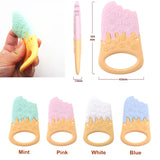 Chengkai 5PCS Silicone Ice Cream Teether DIY BPA Baby Cartoon Pacifier