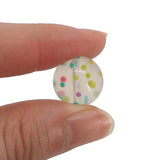 Chenkai 100PCS 15mm Crystal Gritty Beads Silicone Teether Food DIY Baby Jewelry