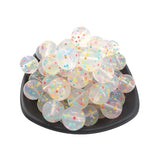 Chenkai 100PCS 15mm Crystal Gritty Beads Silicone Teether Food DIY Baby Jewelry