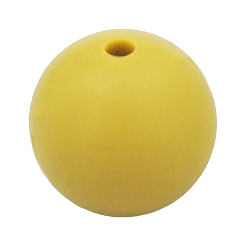 Chenkai 100PCS Silicone Print Beads Baby Round Shaped Teething Toy