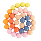 Chenkai 100PCS Silicone Print Beads Baby Round Shaped Teething Toy