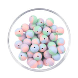 100PCS Silicone 12MM 15MM Tie Dye Round Beads Baby Teether DIY Bead