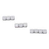 Chenkai 100pcs 12mm Grey Letter Silicone Beads BAP Food DIY Baby Infant Teether