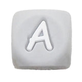 Chenkai 100pcs 12mm Grey Letter Silicone Beads BAP Food DIY Baby Infant Teether