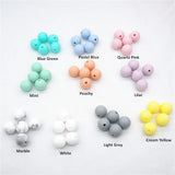 Chenkai 100pcs Silicone Teether Beads DIY Baby Shower Pacifier Jewelry Making