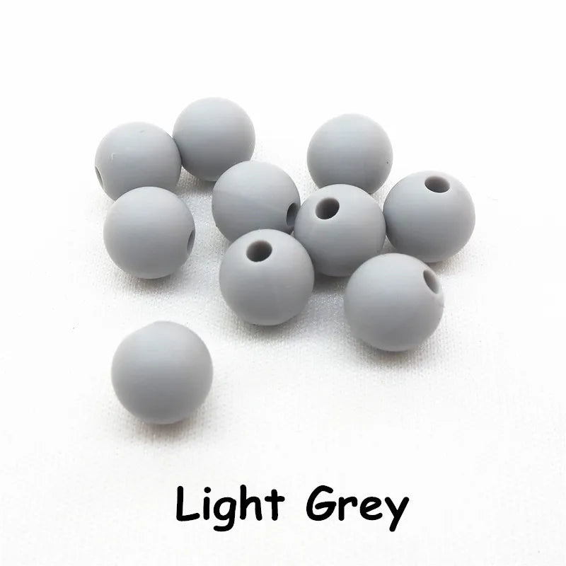 Chenkai 100pcs Silicone Teether Beads DIY Baby Shower Pacifier Jewelry Making