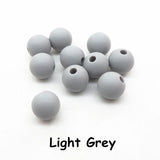 Chenkai 100pcs Silicone Teether Beads DIY Baby Shower Pacifier Jewelry Making