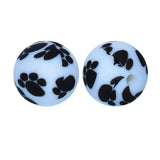 Chenkai 10PCS 12mm Bear Paw Print Silicone Beads